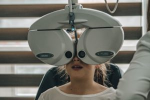 Eye exams at optometry clinic